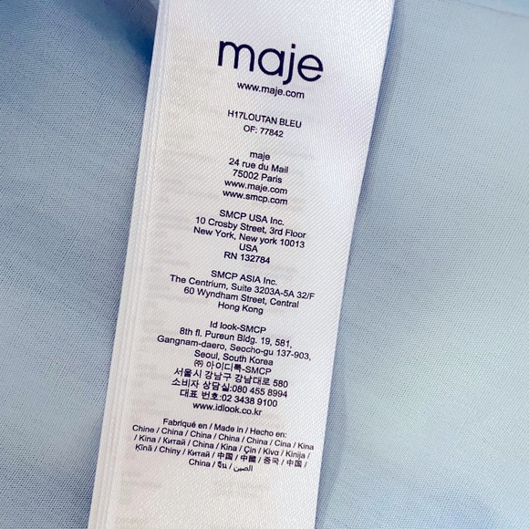 Maje blue shirt - Picture 5 of 6